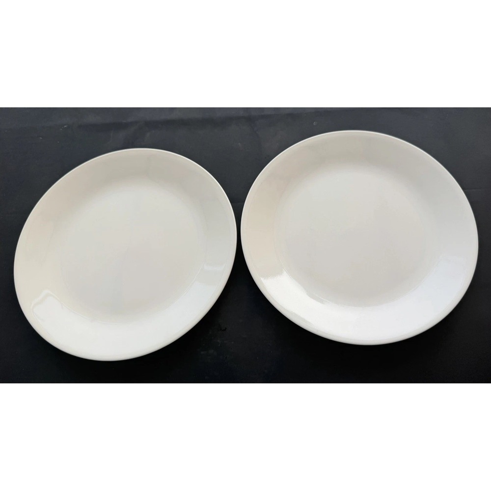 Corelle Winter Frost 10" White Dinner Plates Vitrelle Made in USA - Set Of 2